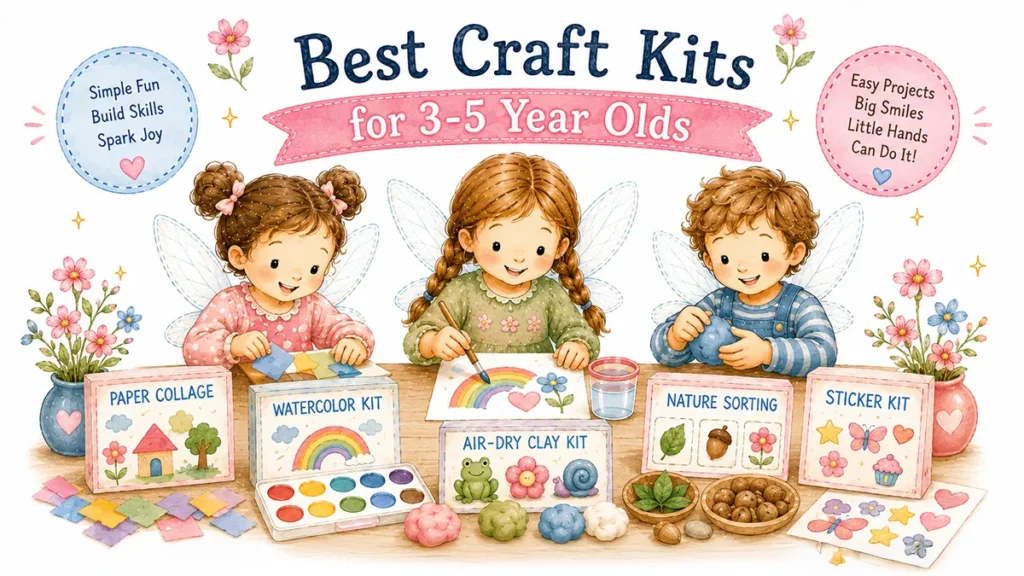 Fairies at a craft table with craft kits for 3 - 5 year old's