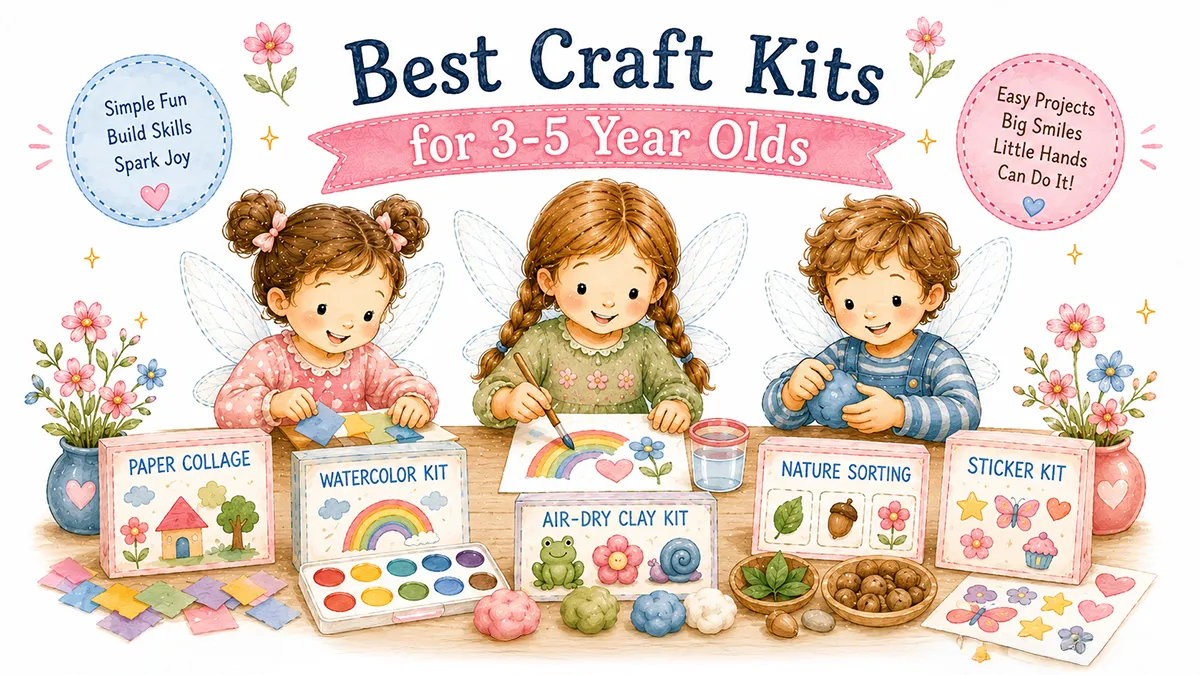 Fairies at a craft table with craft kits for 3 - 5 year old's