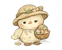 spring chick illustration for seasonal craft ideas for kids page.