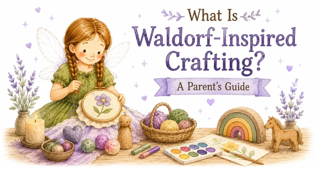 Fairy doing Waldorf style crafts