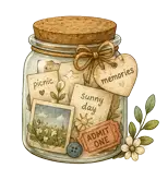 Jar filled with nostalgic memories