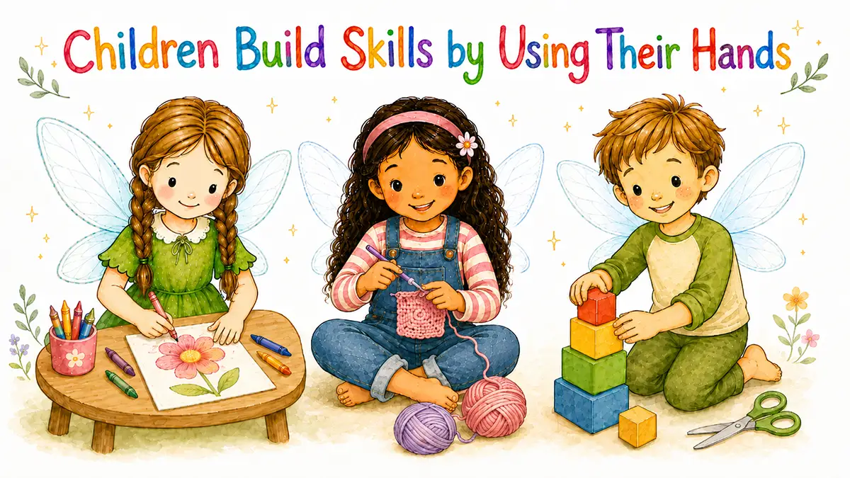 Children engaging in creative activities