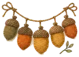 Felt Acorn Garland