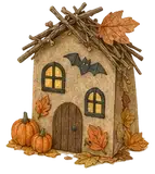 Spooky Woodland Paper Bag House