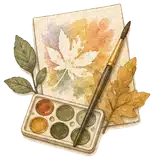 Leaf-Resist Watercolor