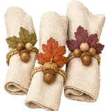 Illustration of autumn napkin rings