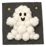 Cotton Ball Ghosts