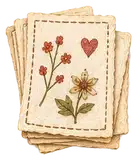 Leaf Print Cards