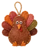 Illustration of a felt turkey