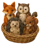 Woodland Felt Finger Puppets