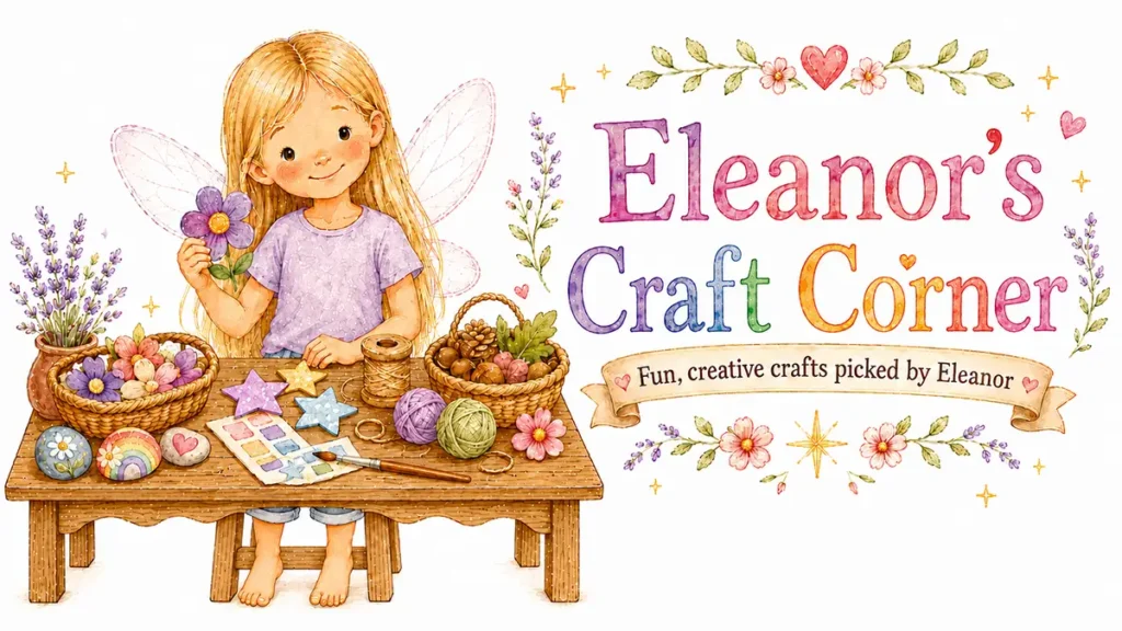 Child crafting with colorful materials