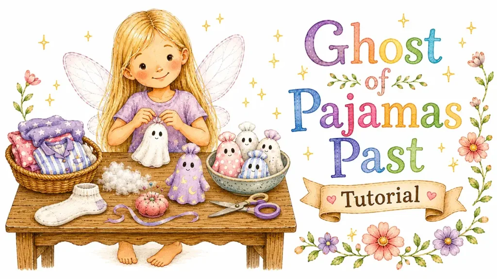 Girl crafting ghost toys tutorial