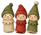 Illustration of little elf dolls
