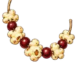 Illustration of a popcorn and cranberry garland